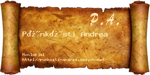 Pünkösti Andrea névjegykártya